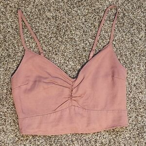 A&F Dusty Rose Crop Top, Size Small
